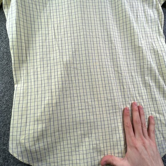 Polo Ralph Lauren Button Up Shirt Men Long Sleeve Yellow Blue 14.5 32/33 Andrew - Picture 15 of 15